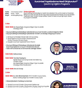 Büyüyen Globalleşen Şirketlerde Kurumsal Yapılandırma<br><span>7-8 Haziran 2023</span>