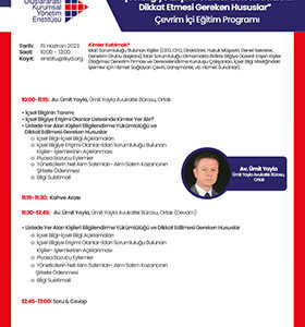 Büyüyen Globalleşen Şirketlerde Kurumsal Yapılandırma<br><span>7-8 Haziran 2023</span>